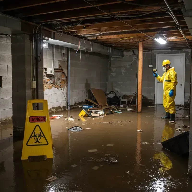 Flooded Basement Electrical Hazard in Columbia, PA Property